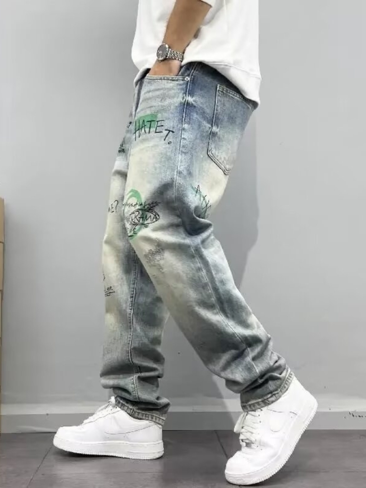 Streetwear Brand Jeans - Retro Amerikan Sokak Giyimi Erkek Bol