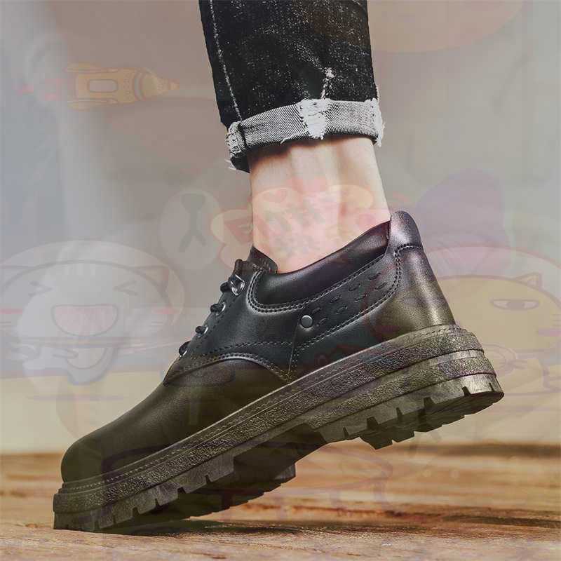 Streetwear Brand Name - Koyu Doğal Deri Moda Eğitmenler Tenis