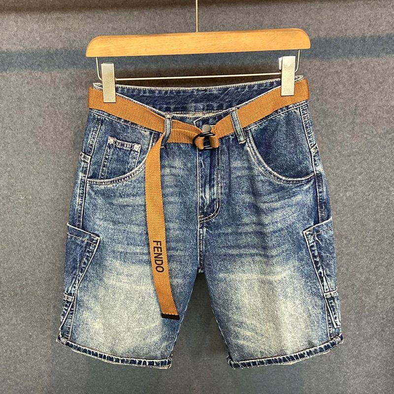 Streetwear Brand Jeans - Yaz erkek Rahat Kot Şort Marka