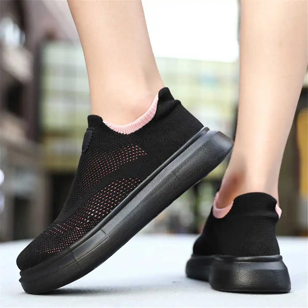 Streetwear Brand Name - Platform çorap kahverengi ayakkabı kadın kaykay